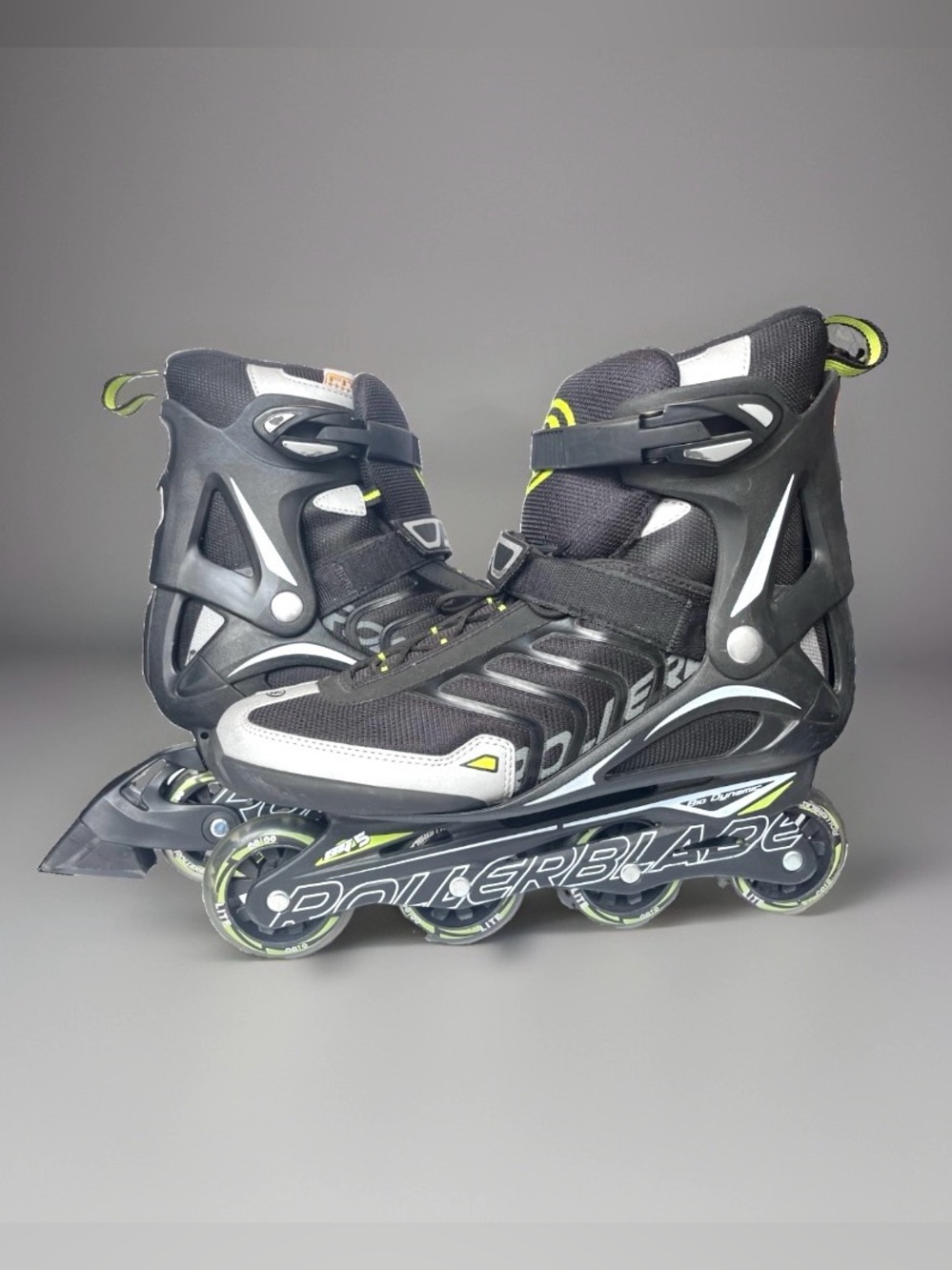 Rollerblade Spiritblade Men's Inline Skates Black/Gray/Green Size 12 80mm